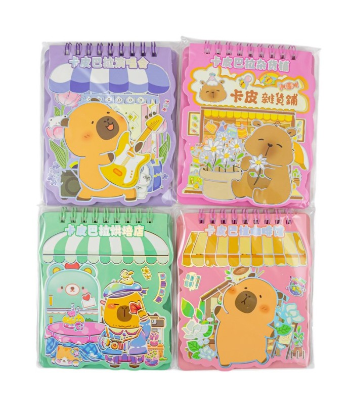 Anotador con sticker surtido capibara