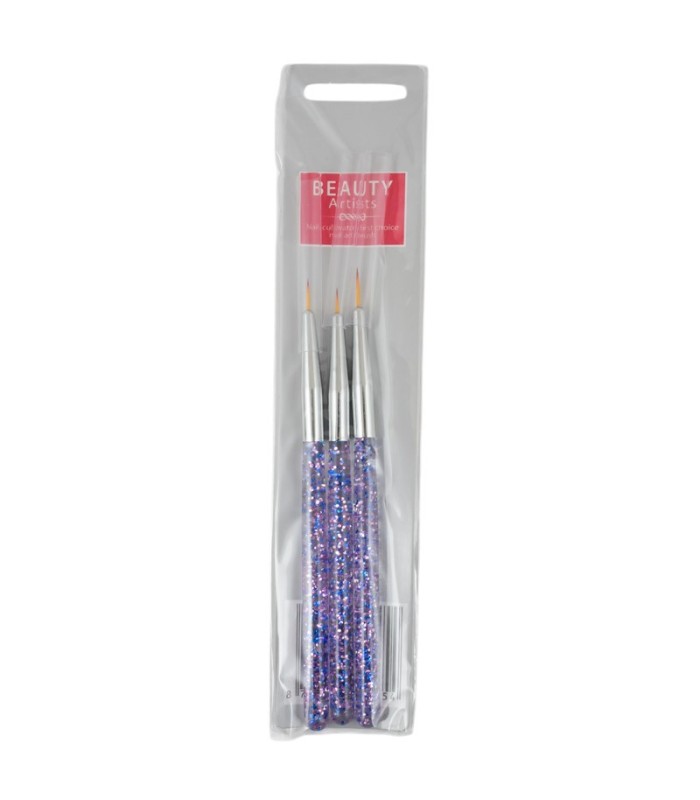 Set de pincel para manicura 3 pieas