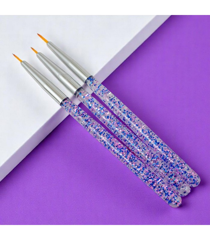 Set de pincel para manicura 3 pieas