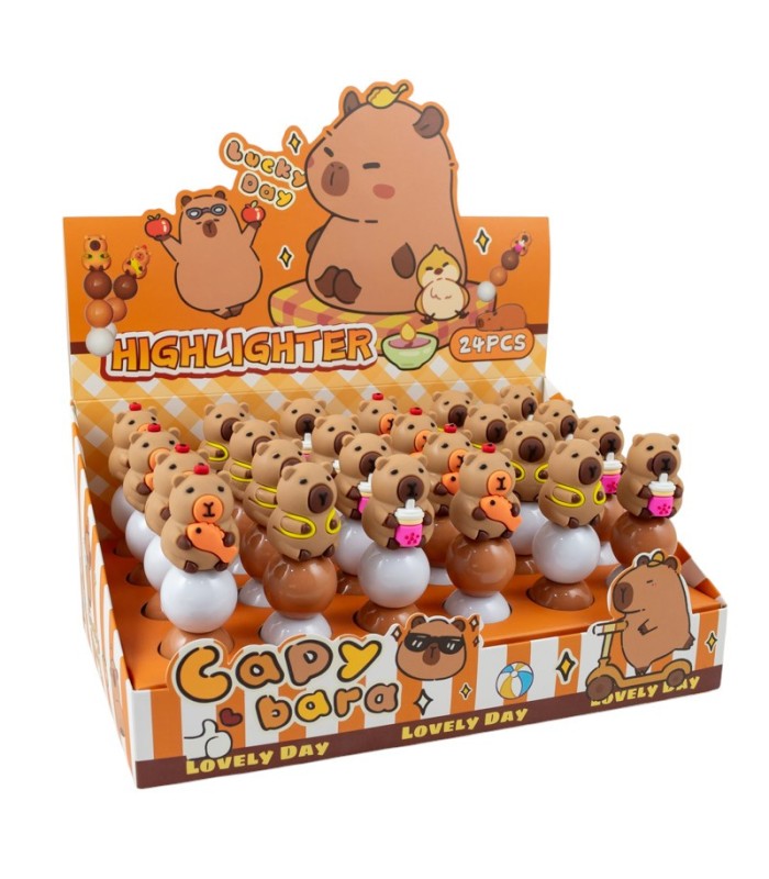 Resaltador capibara 3 piezas