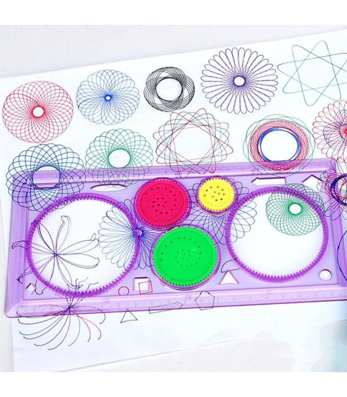 Regla espirografo de plastico