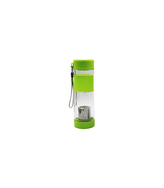 botella de vidrio con filtro de metal 550ml