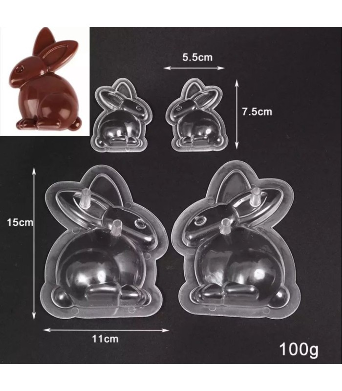 Molde conejo de pascua 2PC