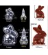 Molde conejo de pascua 2PC