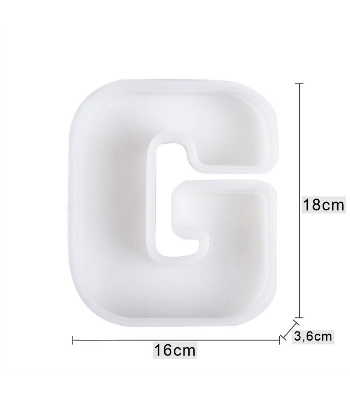 Molde de silicona letra G 180x155MM