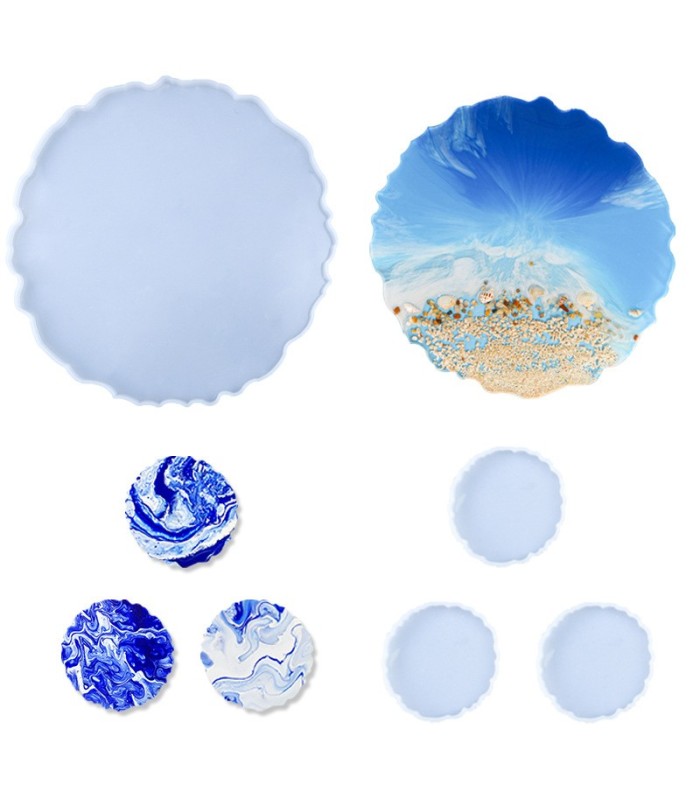 Molde de silicona circular borde irregular 335x330