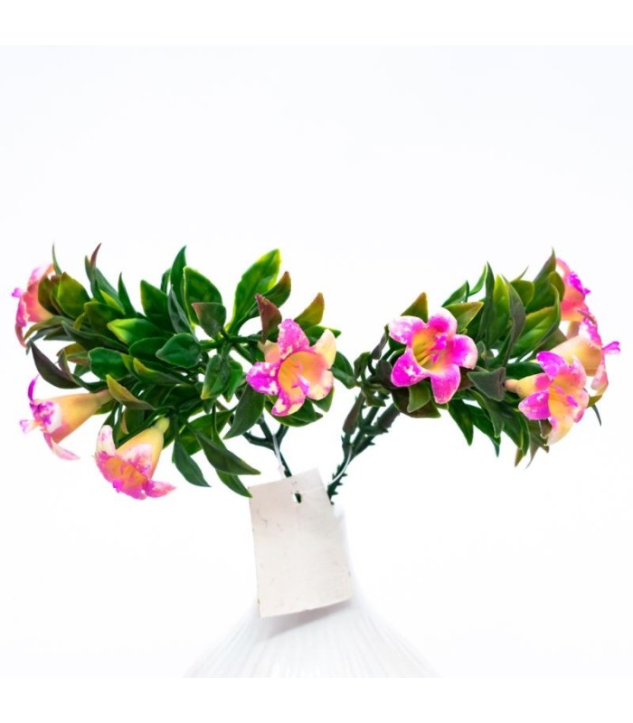 Flor decorativa artificial 2 piezas