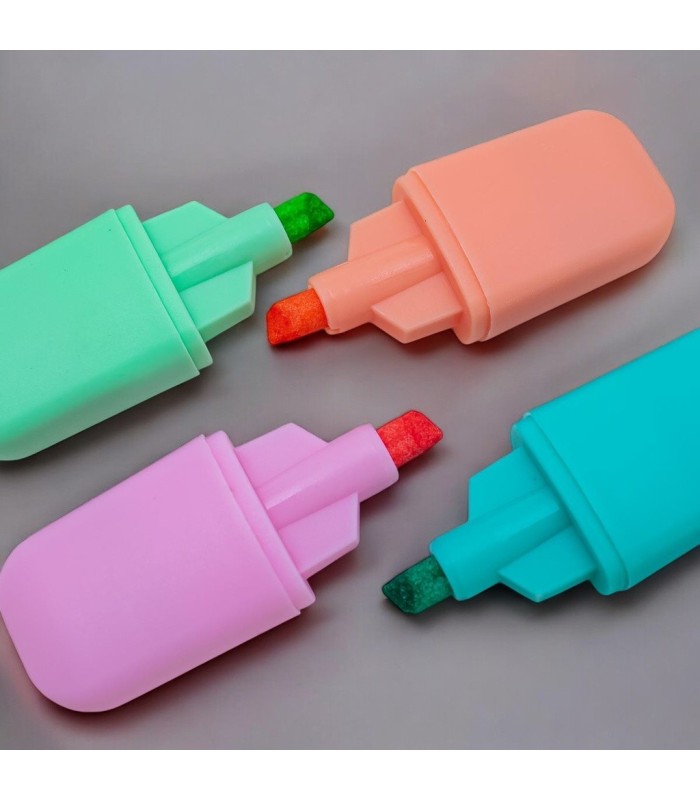 Resaltador diseño capibara y unicornio 6 piezas