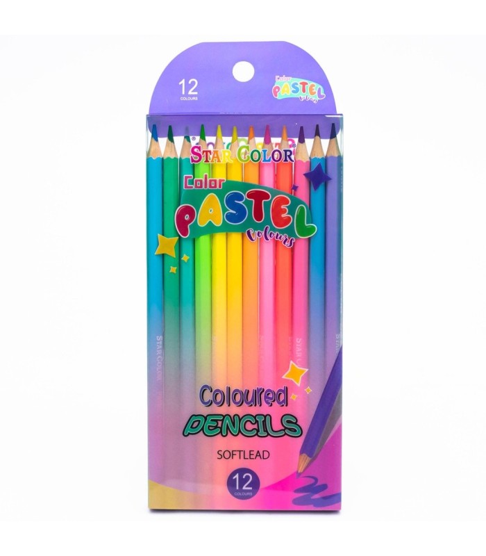 Lapices de colores 12 color pastel SOFTLEAD