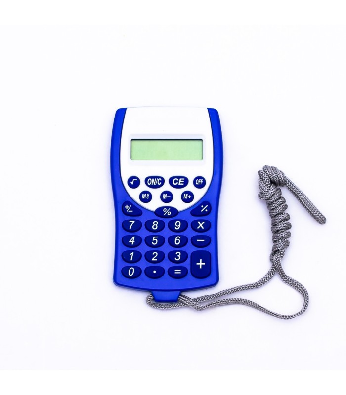 Calculadora pequeña con cuerda